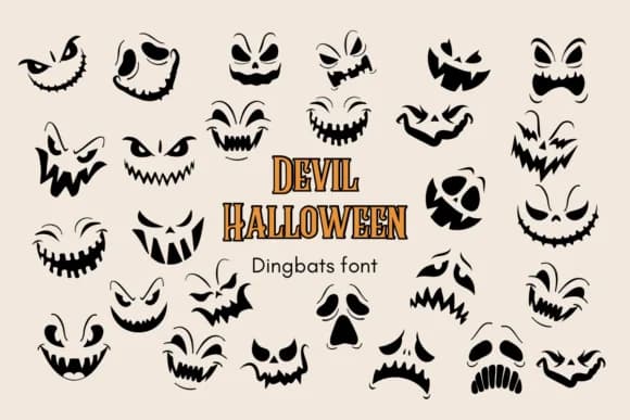Devil Halloween by Nun Sukhwan — Dingbats Font
