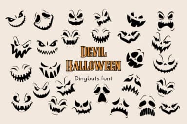 Devil Halloween by Nun Sukhwan — Dingbats Font — thumbnail 1