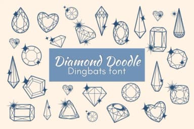 Diamond Doodle by Nun Sukhwan — Dingbats Font — thumbnail 1
