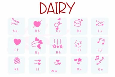 Diary by Sirinart — Dingbats Font — thumbnail 2