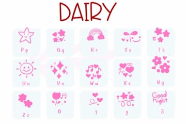 Diary by Sirinart — Dingbats Font — thumbnail 3