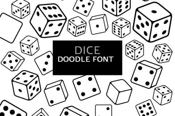 Dice Doodle by digitalplannerland — Dingbats Font