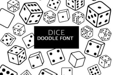 Dice Doodle by digitalplannerland — Dingbats Font — thumbnail 1