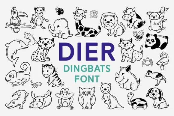 Dier Dingbats by Creative Fabrica Fonts — Dingbats Font