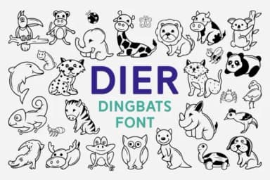 Dier Dingbats by Creative Fabrica Fonts — Dingbats Font — thumbnail 1