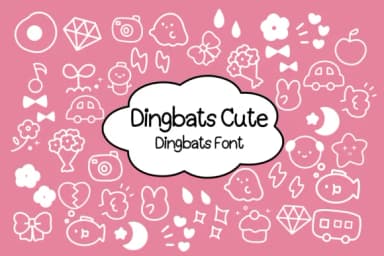 Dingbats Cute by Nun Sukhwan — Dingbats Font — thumbnail 1