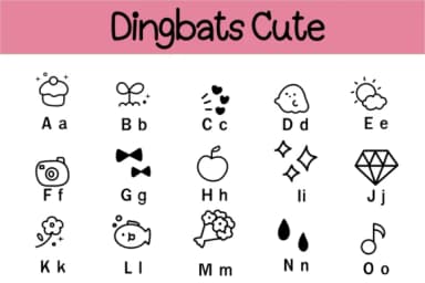 Dingbats Cute by Nun Sukhwan — Dingbats Font — thumbnail 2