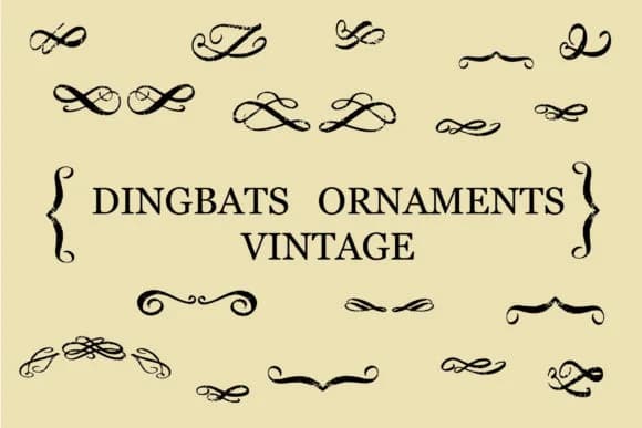 Dingbats Ornaments Vintage by goodigital — Dingbats Font