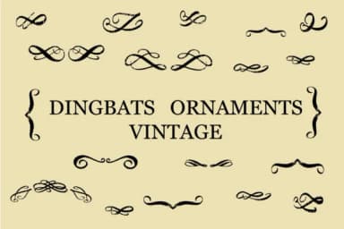 Dingbats Ornaments Vintage by goodigital — Dingbats Font — thumbnail 1