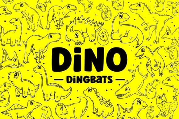 Dino Dingbats by Creative Fabrica Fonts — Dingbats Font