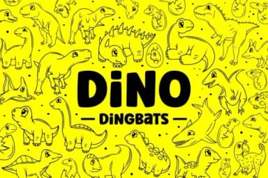 Dino Dingbats by Creative Fabrica Fonts — Dingbats Font — thumbnail 1