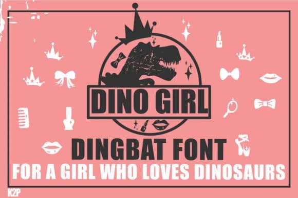 Dino Girl by KtwoP — Dingbats Font