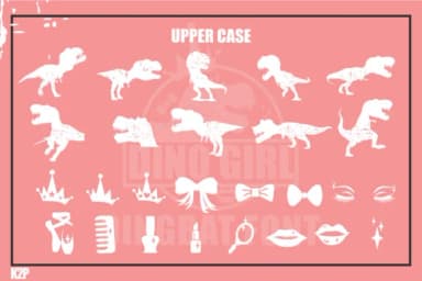 Dino Girl by KtwoP — Dingbats Font — thumbnail 2