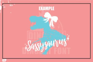 Dino Girl by KtwoP — Dingbats Font — thumbnail 8