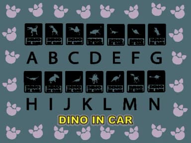Dino in Car by Happy Bamboo — Dingbats Font — thumbnail 2