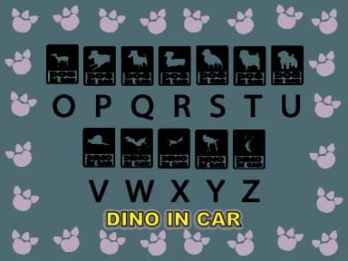 Dino in Car by Happy Bamboo — Dingbats Font — thumbnail 3