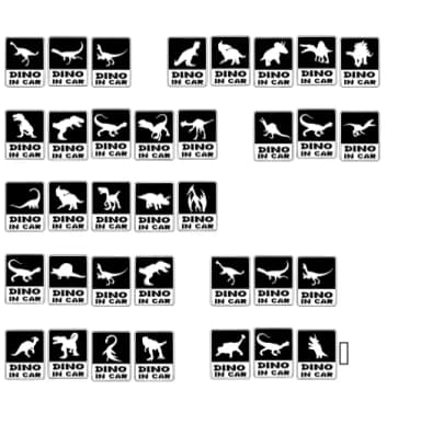 Dino in Car by Happy Bamboo — Dingbats Font — thumbnail 5