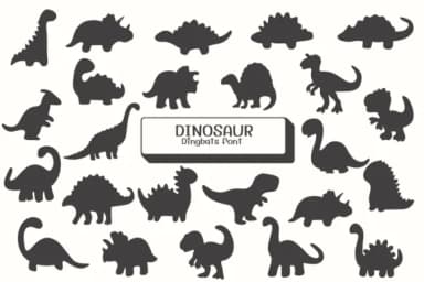 Dinosaur by Ketsarin — Dingbats Font — thumbnail 1