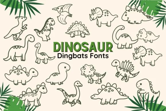 Dinosaur by Nun Sukhwan — Dingbats Font