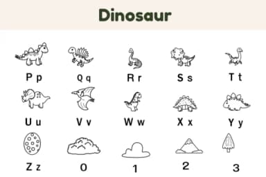 Dinosaur by Nun Sukhwan — Dingbats Font — thumbnail 3