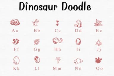Dinosaur Doodle by Nongyao — Dingbats Font — thumbnail 2