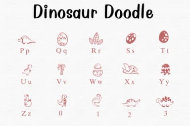 Dinosaur Doodle by Nongyao — Dingbats Font — thumbnail 3