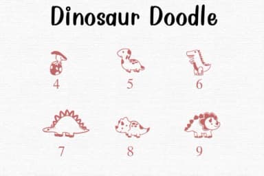 Dinosaur Doodle by Nongyao — Dingbats Font — thumbnail 4