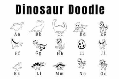 Dinosaur Doodle by Suphitchaya — Dingbats Font — thumbnail 2