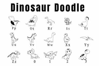 Dinosaur Doodle by Suphitchaya — Dingbats Font — thumbnail 3