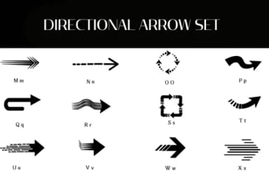 Directional Arrow Set by Heartcraft Atelier — Dingbats Font — thumbnail 3