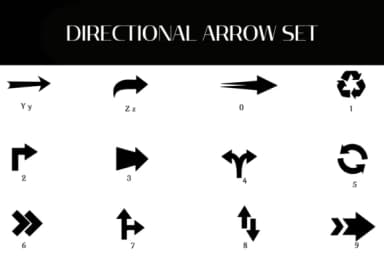 Directional Arrow Set by Heartcraft Atelier — Dingbats Font — thumbnail 4