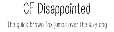 CF Disappointed by Cloutierfontes — Script Handwritten Font — thumbnail 1