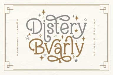 Distery Bvarly by Jinanstd — Slab Serif Font — thumbnail 1