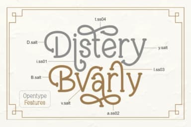 Distery Bvarly by Jinanstd — Slab Serif Font — thumbnail 2