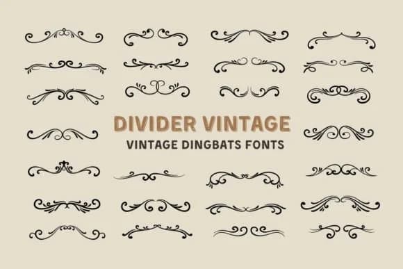Divider Vintage by Eystore — Dingbats Font