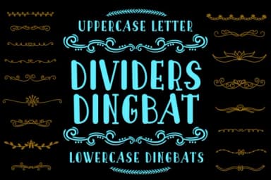 Dividers Dingbat by DogGone Crafting — Dingbats Font — thumbnail 1