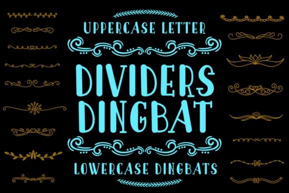 Dividers Dingbat by DogGone Crafting — Dingbats Font