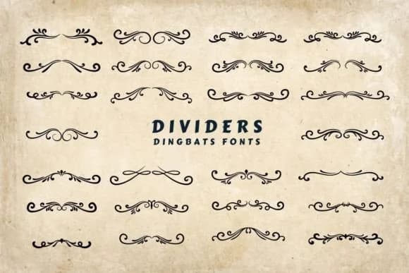 Dividers by Eystore — Dingbats Font
