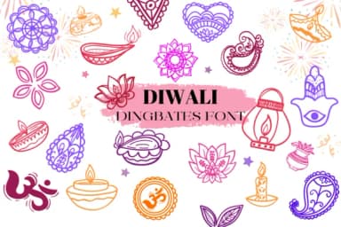 Diwali by CHANOK — Dingbats Font — thumbnail 1