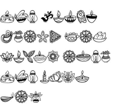 Diwali by CHANOK — Dingbats Font — thumbnail 8