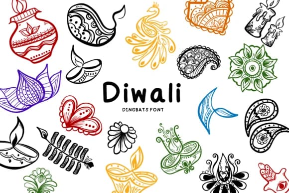 Diwali by Bee piyanuch — Dingbats Font
