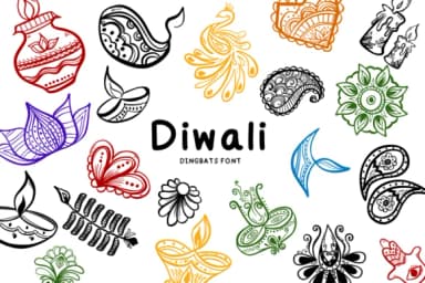 Diwali by Bee piyanuch — Dingbats Font — thumbnail 1