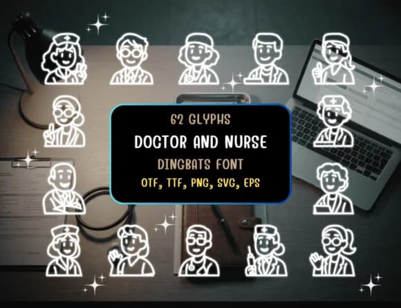 Doctor and Nurse by Distiny4919 — Dingbats Font