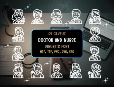 Doctor and Nurse by Distiny4919 — Dingbats Font — thumbnail 1
