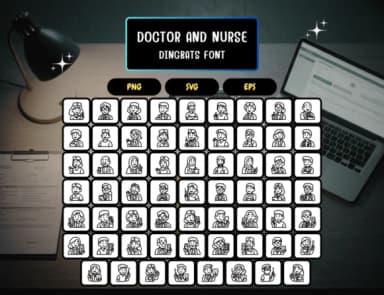 Doctor and Nurse by Distiny4919 — Dingbats Font — thumbnail 5