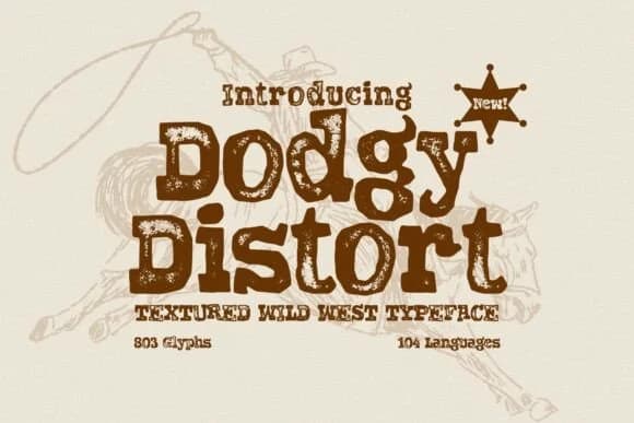 Dodgy Distort by HipFonts — Slab Serif Font