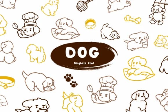 Dog by Suphitchaya — Dingbats Font