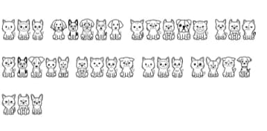 Dog and Cat by Nun Sukhwan — Dingbats Font — thumbnail 8