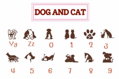 Dog and Cat by PraewDesigns — Dingbats Font — thumbnail 4