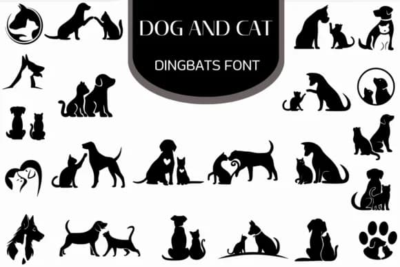 Dog and Cat by Heartcraft Atelier — Dingbats Font